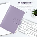 Miniatyrbillede 5 af 5: A6 Budget Binder med Lynlåsekonvolutter, Budgetplanlægger Bog Organizer, Kontanter Konvolutter til Budgettering Lilla Ny