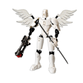 Miniatyrbillede 1 af 4: Ny opgradering T13 Action Figur, Titan 13 Action Figur, Robot Action Figur, 3D Printet Action White