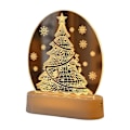 Miniatyrbilde 5 av 5: 3D Lys Julegaver Bordlamper Julenissen Pynt Til Julaften Christmas bell