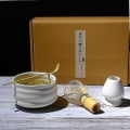 Miniatyrbillede 3 af 5: 4 stk./sæt Traditionelt Matcha Gavesæt Bambus Keramisk Matcha Skål Med Pisk 3