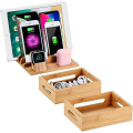 Miniatyrbillede 4 af 5: Bambus Ladestation Bordstativ og Ladestation til Flere Enheder Dockingstation Ladestation til Mobiltelefon/tablet/apple Watch/airpods, aespa