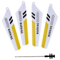 Miniatyrbilde 5 av 5: Komplett Sett Reservedeler for S107 RC Helikopter, Hovedblader, Hovedaksel, Hale Dekor, Hale Propeller, Girsett, Koblingsspenne - Gult Sett -