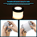 Miniatyrbillede 4 af 4: Trækkelig LED Berøringslampe Foldbar Teleskopisk Natlys Lanterne Bordlampe Grey