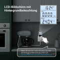 Miniatyrbilde 3 av 5: Strømmåler for stikkontakt, strømmåler med dobbel rate, måler for strømforbruk med bakgrunnsbelysning på LCD-skjerm, overbelastningsbeskyttelse og barnesikring, 16a/3680w