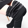 Miniatyrbild 3 av 5: Fleecefodrade vinterleggings för kvinnor, varma leggings för kvinnor, vinterfodrade
