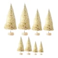 Miniatyrbild 3 av 5: 8 st Skrivbordsminiatyrer Tall Mini Konstgjord Julgran för Julfest Beige