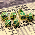 Pikkukuva 4 / 5: 7 kpl Metalliset Noppaa, Raskaat Kiinteät Sinkkiseos Polyhedron Noppasetti Dungeons and Dragons Pöytäpelille