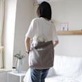 Miniatyrbillede 4 af 4: Canvas Håndtaske til Kvinder, Shoppingtaske til Fritidsaktiviteter gray