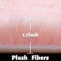 Miniatyrbilde 5 av 5: Blush Rund Teppe For Soverom, Fluffy Sirkelteppe 4'x4' For