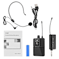 Miniatyrbillede 5 af 5: UHF Trådløst Mikrofon Headset med Sender og Modtager, LED Digital Display Bodypack - CDSX