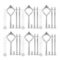 Miniatyrbillede 1 af 5: 6 sæt bakke hardware til kage stativ 3 lag kage stativ montering hardware holder til bryllup og fest
