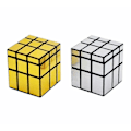 Miniatyrbilde 2 av 3: Speed ​​Cube Puzzle 3x3x3 Gull og sølv Speed ​​Magic Cube Irregular Speedcubing sett 2 stk.