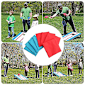 Miniatyrbild 5 av 5: 8 st 10x10cm Cornhole Bönpåsar Set Majsfyllda Cornhole Tygpåsar Träningsutrustning För Utomhus Corn Hole Kastspel