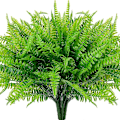 Miniatyrbillede 1 af 2: 4 stk. Kunstige Buske, Plastplanter Bregneblade Grønt, 43 cm