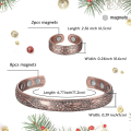 Miniatyrbillede 2 af 5: Magnetisk rent kobber magnetisk ring armbåndsæt til lindring af ledsmerter