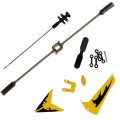 Miniatyrbilde 3 av 5: Komplett Sett Reservedeler for S107 RC Helikopter, Hovedblader, Hovedaksel, Hale Dekor, Hale Propeller, Girsett, Koblingsspenne - Gult Sett -