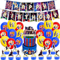 Pikkukuva 1 / 5: Jalkapallo Barcelona Teema Ilmapallot Hyvää Syntymäpäivää Bannerit Syntymäpäiväjuhlat Koristelu Set