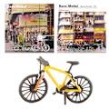 Miniatyrbillede 4 af 5: 4 stk. 1:64 Mini Cykel Scene Model Mountainbike Diorama