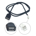 Pikkukuva 3 / 5: 2kpl 4-nastainen+6-nastainen liitin USB-kaapeli Autoradion stereolle 1m USB-kaapeli USB-sovitin