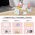 Miniatyrbilde 4 av 5: Mini Lomme-Stikkmerkeprinter, Bluetooth Trådløs Bærbar Mobilprintermaskin Termisk Printer For Notater, Memo, Foto, Lomme Etikett Kvitteringsprinte C option 4