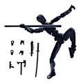 Miniatyrbild 1 av 5: Joint Man Multi-ledad Rörlig Robotmodell Actionfigur Flexibel Led Konstfigur för Heminredning Black