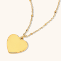 Miniatyrbild 2 av 5: Barbie Ray Texture Hjärta Halsband Rostfritt stål Halsband För Kvinnor Minimalistisk Enkel Söta Smycken Tecknad Anime Smycken Zy
