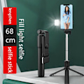Miniatyrbillede 6 af 7: Bluetooth selfie stick stativ trådløs rotation 360 fjernbetjening er velegnet til mobiltelefoner.