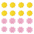 Miniatyrbild 1 av 2: Broderad patch, lapp - 16 stycken (gul/rosa)
