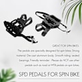 Pikkukuva 4 / 5: Spinning-pyörän poljin alumiiniseosta Spd-poljin varvasklipsillä ja -kiinnikkeillä pyörätarvikkeet spinning-pyörän kuntopyörille Black