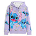Pikkukuva 1 / 2: Lilo & Stitch Printing Kids Vetoketjuhuppari Casual huppari Löysät neulepuserot tytöille 7-8 Years