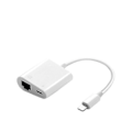 Miniatyrbild 1 av 5: Lightning till Ethernet-adapter, [kompatibel med Apple Mfi-certifierad] 2 i 1 Rj45 Ethernet Lan-nätverksadapter med laddningsport