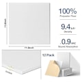 Miniatyrbilde 2 av 5: -selvklebende akustiske paneler 12-pakning, 12 x 12 x 0,4 tommers lydisolerende polstring, lydabsorberende panel, hvit