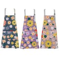 3-pack Köksförkläde Justerbart Ärmlöst Förkläde Blommönster Bakning Trädgård Rengöring