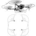 Miniatyrbilde 1 av 5: Mini 2 SE Propellbeskyttelse for DJI Drone Propell, Sikkerhetstilbehør for DJI Mini 2 SE/Mini 2/ Mini SE/Mavic Mini Propeller Beskytter Drone Tilbehør