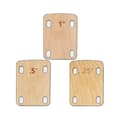 3 st gitarrhals shims, massivt lönnträ gitarrhals shim skydd 0,25, 0,5 och 1 grad gitarr
