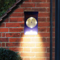 Miniatyrbillede 5 af 5: Solar udendørs urlys med bevægelsessensor, vandtæt udendørs ur med solsensor, væglampe, solcellelamper, vægure, solcelle væglampe