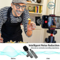 Miniatyrbild 3 av 3: Trådlös mikrofon för iPhone iPad, trådlös lavaliermikrofon med brusreducering automatisk szkyd