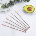 Miniatyrbild 2 av 3: 2023-10 st rostfritt stål kaffedrycker rörstavar Cocktailrörare Drink Swizzle Stick 7,4" Swizzle Stick Picks Verktyg Rose Gold