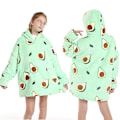 Miniatyrbilde 2 av 4: Vinter Sherpa-teppe Plysjfleece Familiematchende hettegenser jentegenser Avocado-hjemmetøy rainbow MenSize