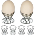Miniatyrbilde 1 av 2: 6 X Spiral Eggkopper i rustfritt ståltråd