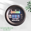 Miniatyrbild 5 av 5: Rund LED Digital Batterimätare Urladdningsindikator Timräknare Laddningsstatus