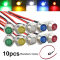 Miniatyrbillede 1 af 5: 10 stk. 12V 8mm Bil Lastbil Båd LED Indikator Signal Lys Instrumentpanel Lampe Pære