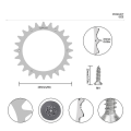 Miniatyrbillede 2 af 5: 2 X Premium rustfrie stålpigge til Worx S/m-model, 2x rustfrie stålskruespigge til forbedring af trækkraft, robotplæneklippere hjulstørrelse 205 mm
