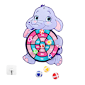 Miniatyrbilde 1 av 5: 1 Sett Tegneserie Klebrig Mål Ball Leker Dart Dartbrett Leketøy Klebrig Dart Ball Leketøy Klebrig Ball Leketøy Rask purple elephant model