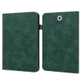 Miniatyrbild 1 av 5: För Samsung Galaxy Tab S2 9.7 T810/t815 Spetsblompräglingsmönster Horisontellt case med hållare & kortplatser & plånbok & fotoram Green