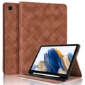 Samsung Galaxy Tab A9+ Kotelo, jossa on vinoneliökuviointi Brun