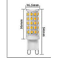 Pikkukuva 2 / 5: G9 Led 3w Lämmin Valkoinen 3000k, G9 Led-lamput 350lm, Vastaa 28w 40w Halogeenilamppua, 5kpl
