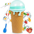 Pikkukuva 1 / 5: Kryp-slushie-kone muki (suuri kapasiteetti), Tik Tok Slushy -kone jäädytetty taika puristusmuki, nopea slushy- ja smoothien valmistus, sopii paremmin kotikäyttöön