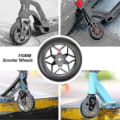 Miniatyrbilde 5 av 5: 2 stk 110mm scooterhjul Pu-hjul tykt stunt med lagre(svart)