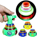 Miniatyrbilde 1 av 5: Spinning Top Gyro Spinner Laser LED Musikk Flash Light Barneleker Julegaver